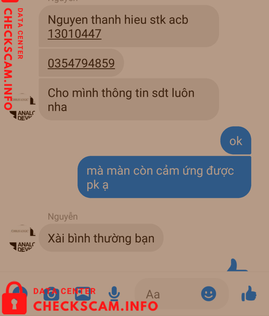 Preuves contre Nguyễn Thanh Hiếu