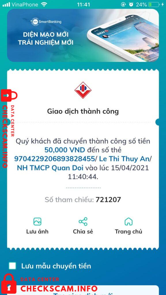 Preuves contre Lê Thị Thúy An