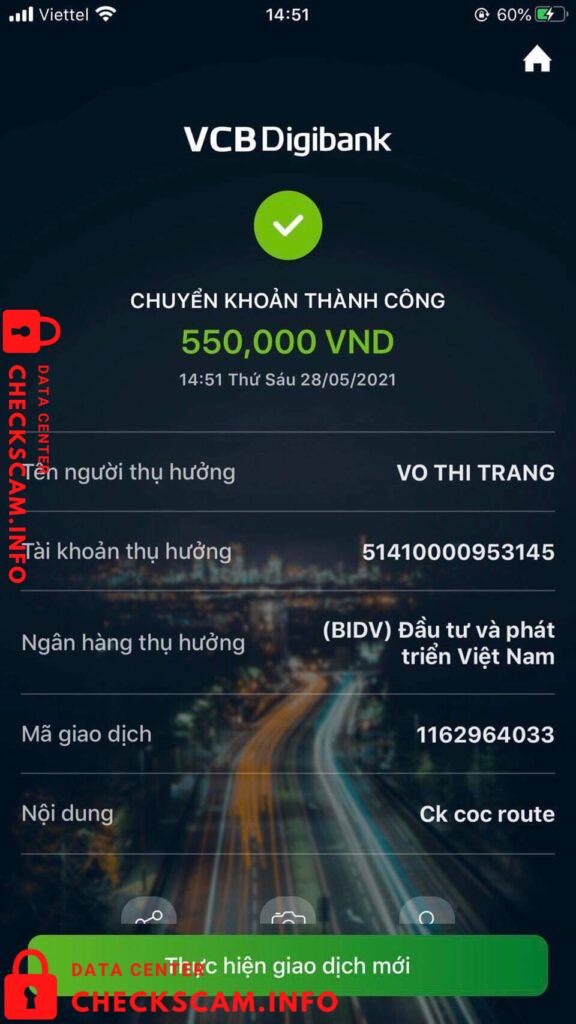 Preuves contre Vo Thi Trang