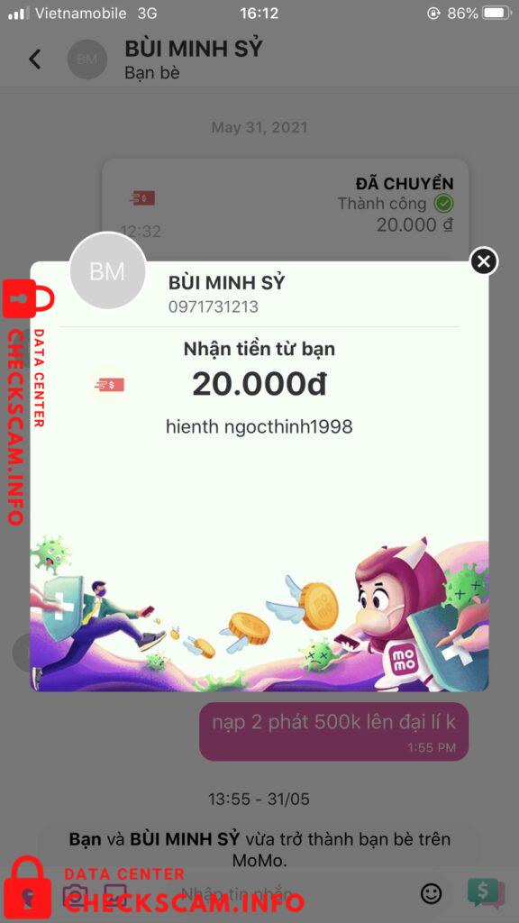 Preuves contre Bùi Thế Hiển