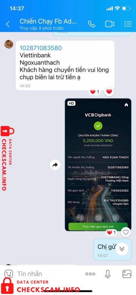 Preuves contre Ngo Xuan Thach
