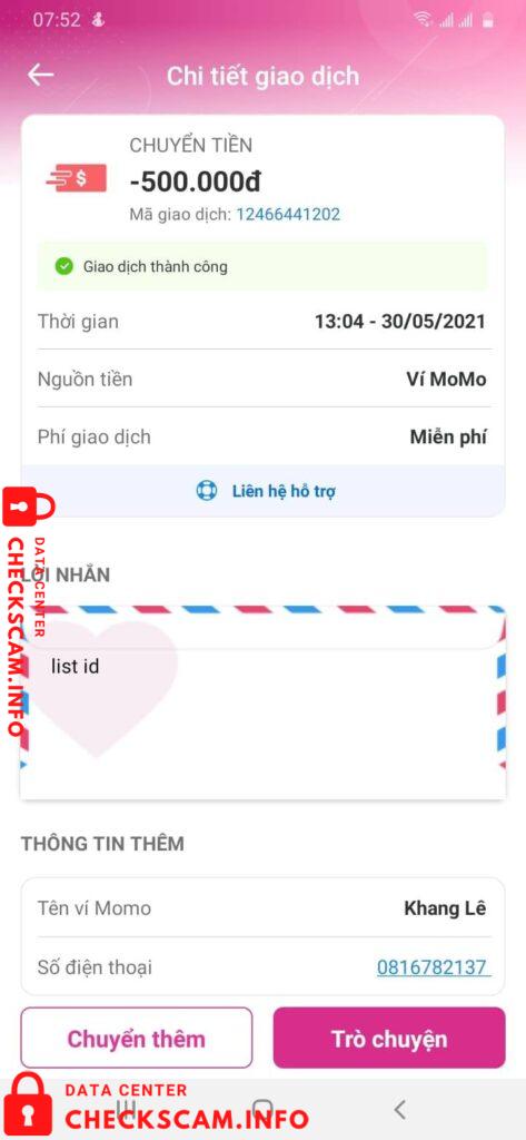 Preuves contre Lê Văn Khang