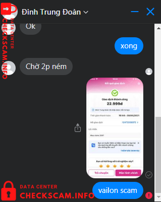 Preuves contre Đinh Trung Đoàn