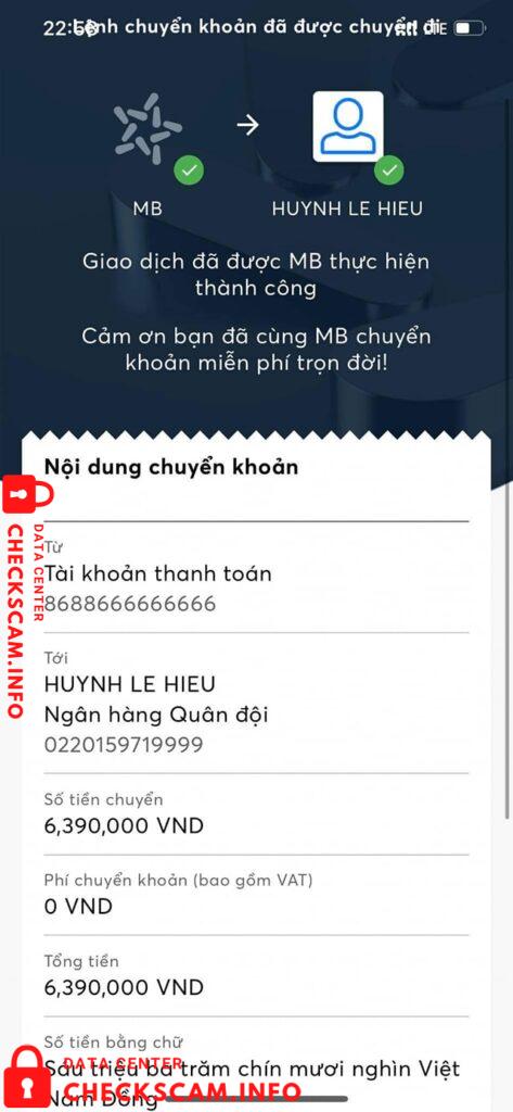 Preuves contre Huynh Le Hieu