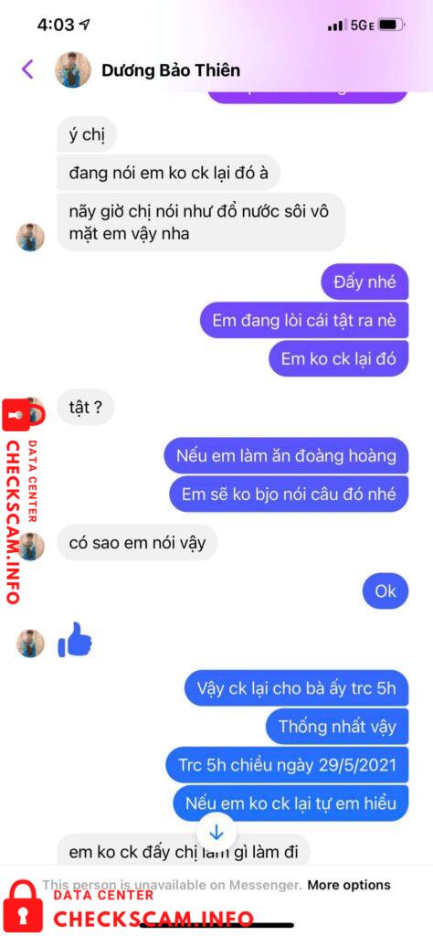 Preuves contre Duong Bao Thien