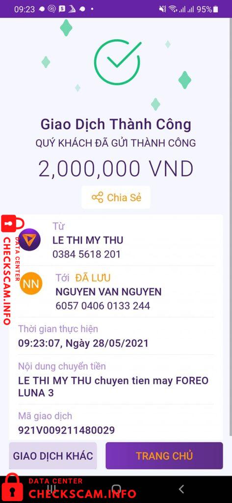 Preuves contre Nguyen Van Nguyen