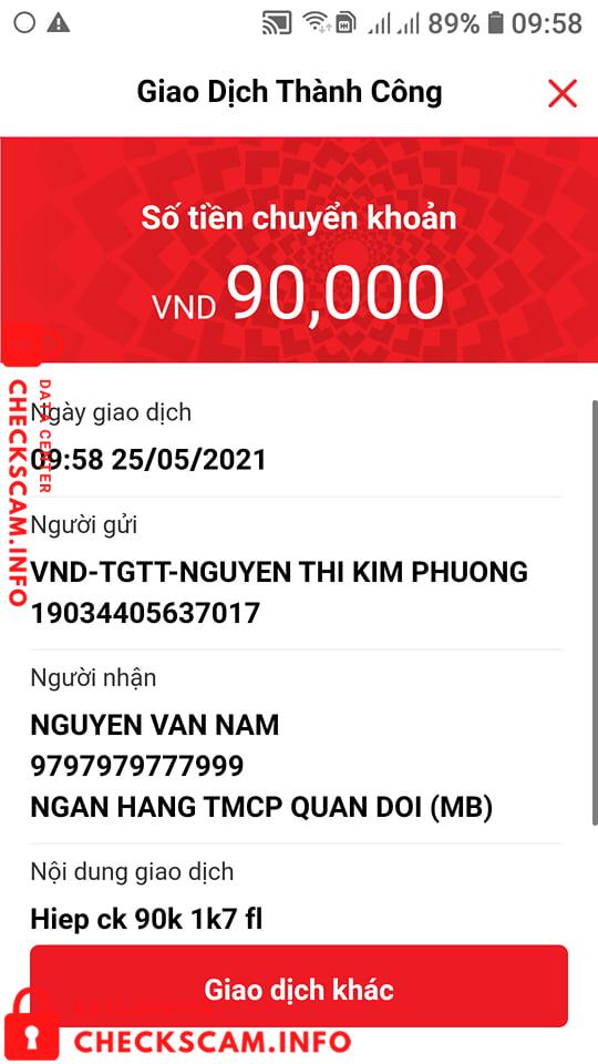 Preuves contre Nguyen Van Nam
