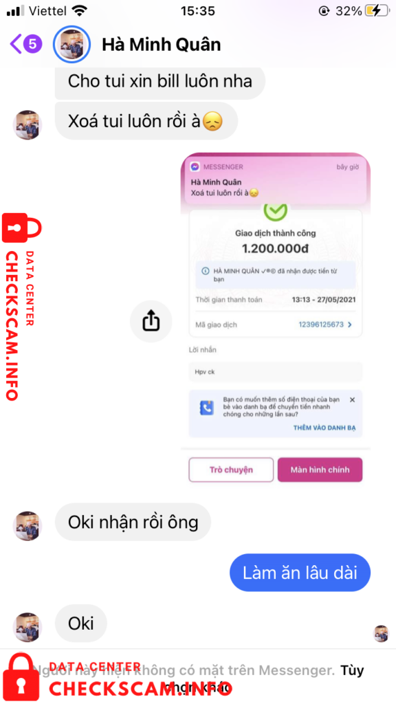 Preuves contre Hà Minh Quân