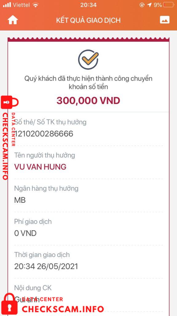 Preuves contre Vu Van Hung
