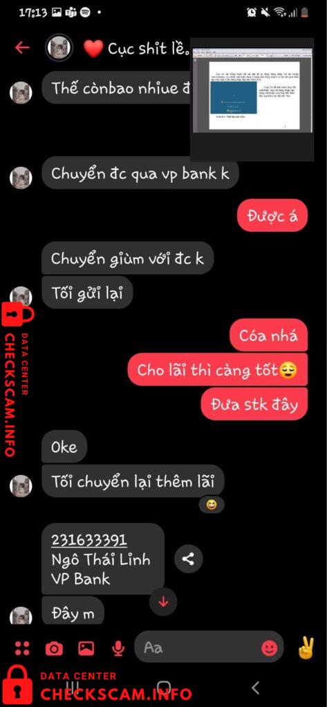 Preuves contre Ngô Thái Linh