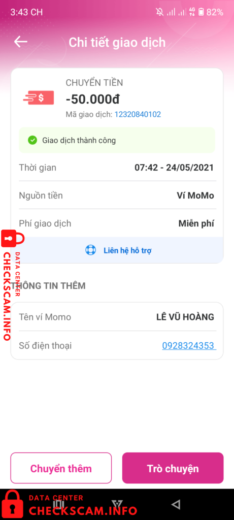 Evidência contra Lê Vũ Hoàng