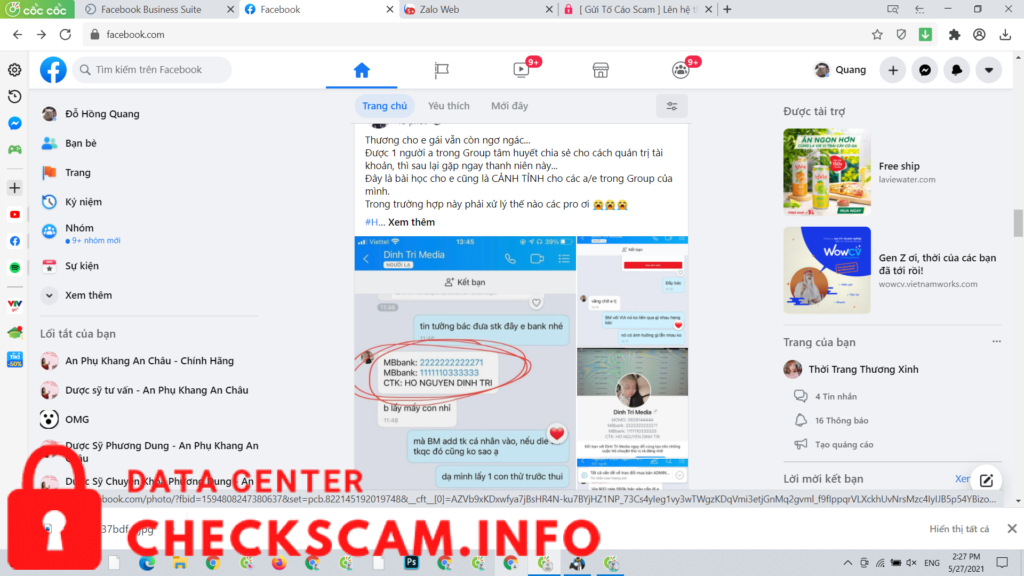 Preuves contre Ho Nguyen Dinh Tri