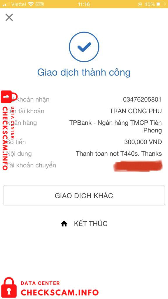 Preuves contre Tran Cong Phu