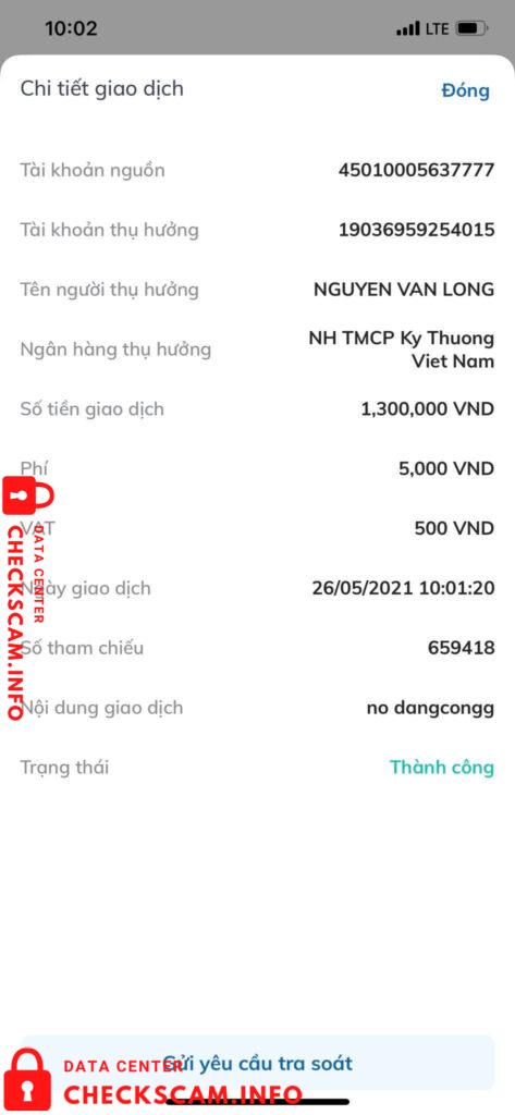 Preuves contre Nguyễn Văn Long
