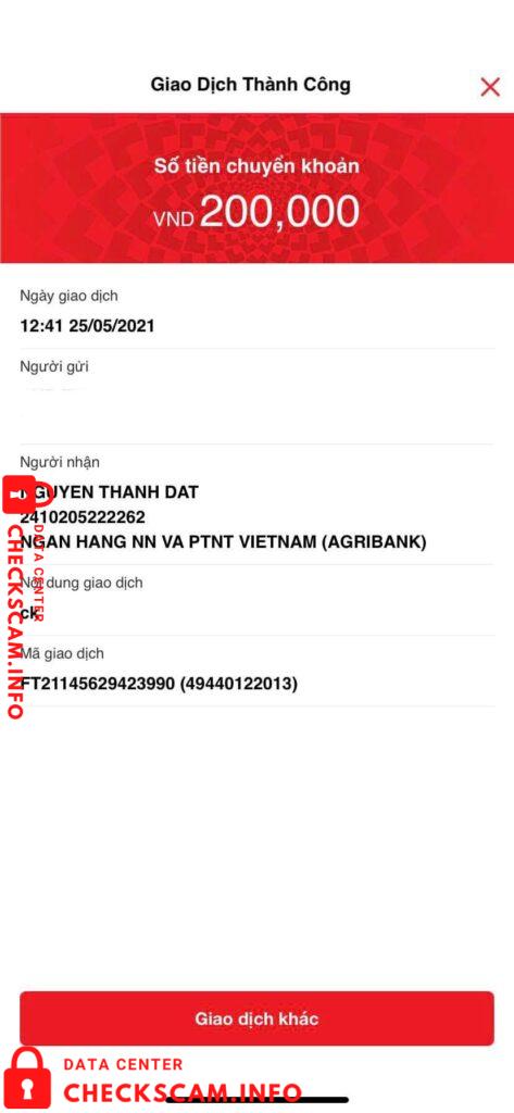 Preuves contre Nguyễn Thành Đạt