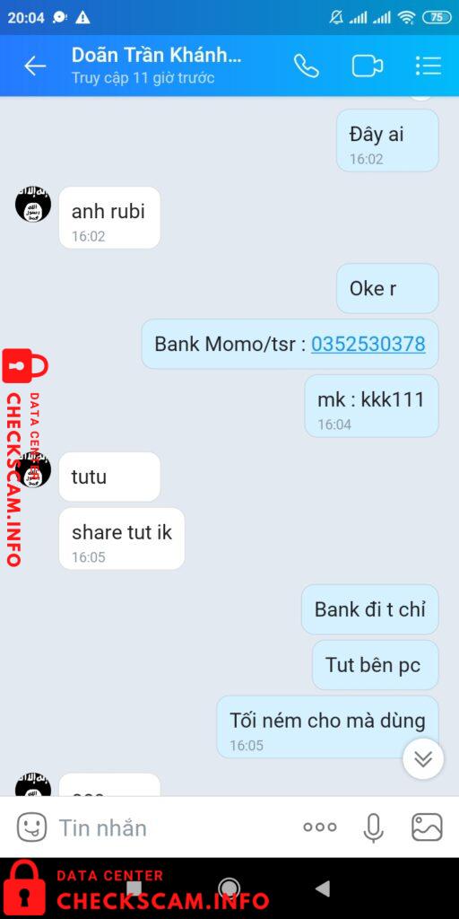 Evidência contra Doãn Trần Khánh Duy