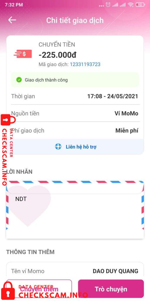 Evidência contra Đào Duy Quang