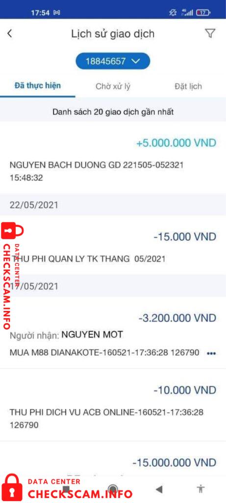 Evidência contra Bùi Thị Khánh