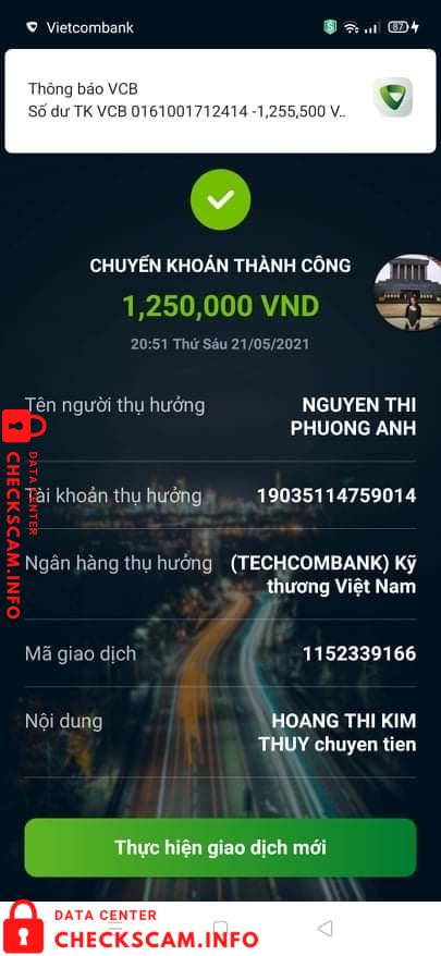 Preuves contre Nguyen Thi Phuong Anh