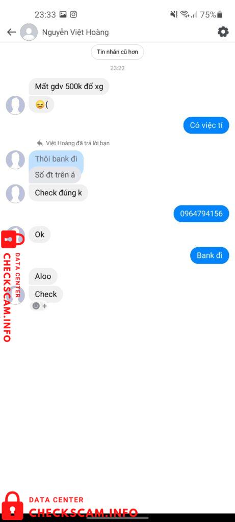 Preuves contre Nguyễn Việt Hoàng
