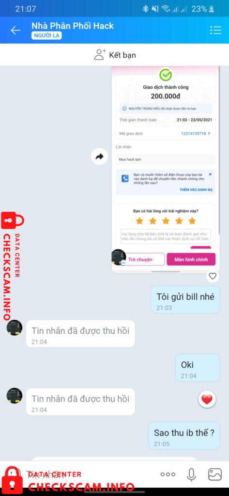 Preuves contre Nguyễn Trọng Hiếu