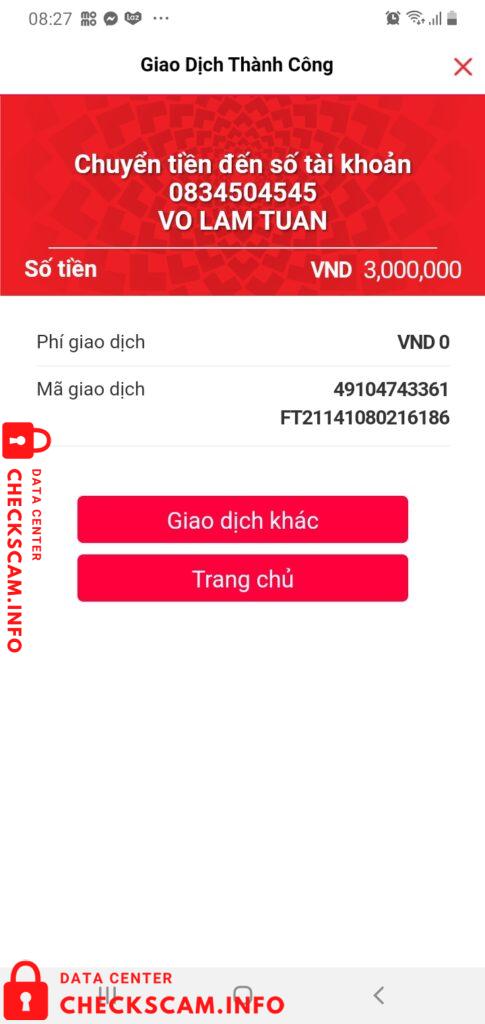 Preuves contre Vo Lam Tuan