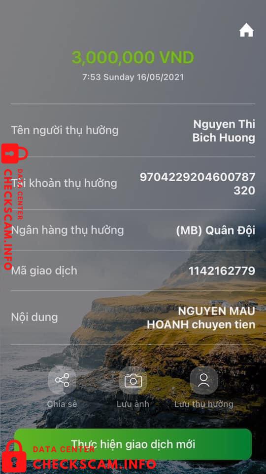 Preuves contre Nguyen Thi Bich Huong