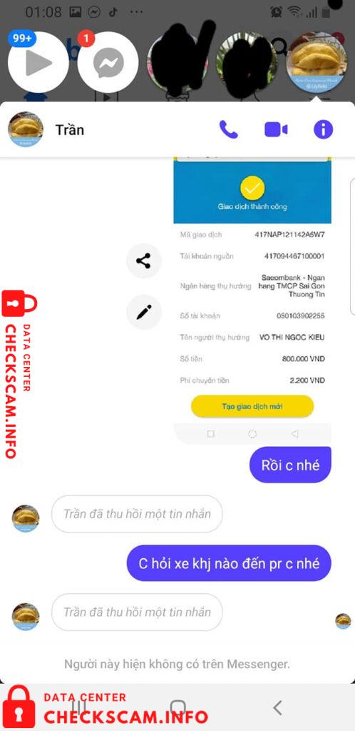Preuves contre Vo Thi Ngoc Kieu