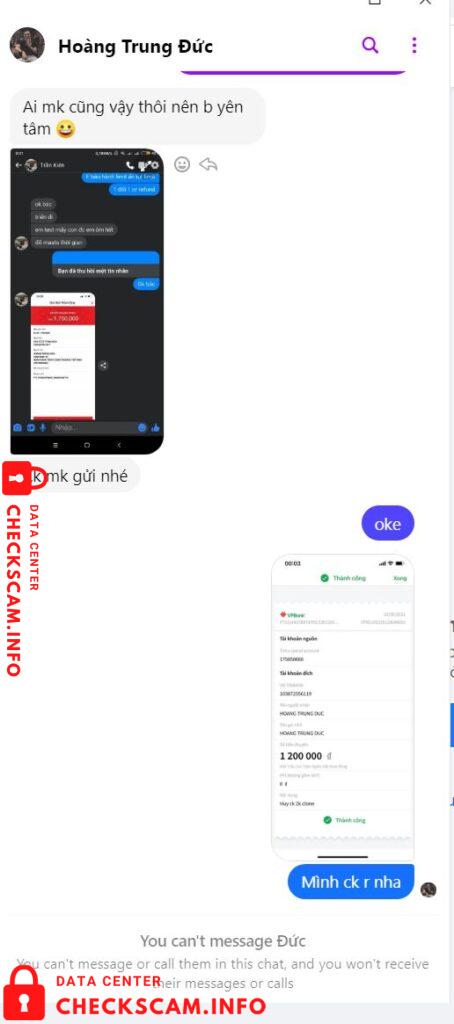 Preuves contre Hoàng Trung Đức