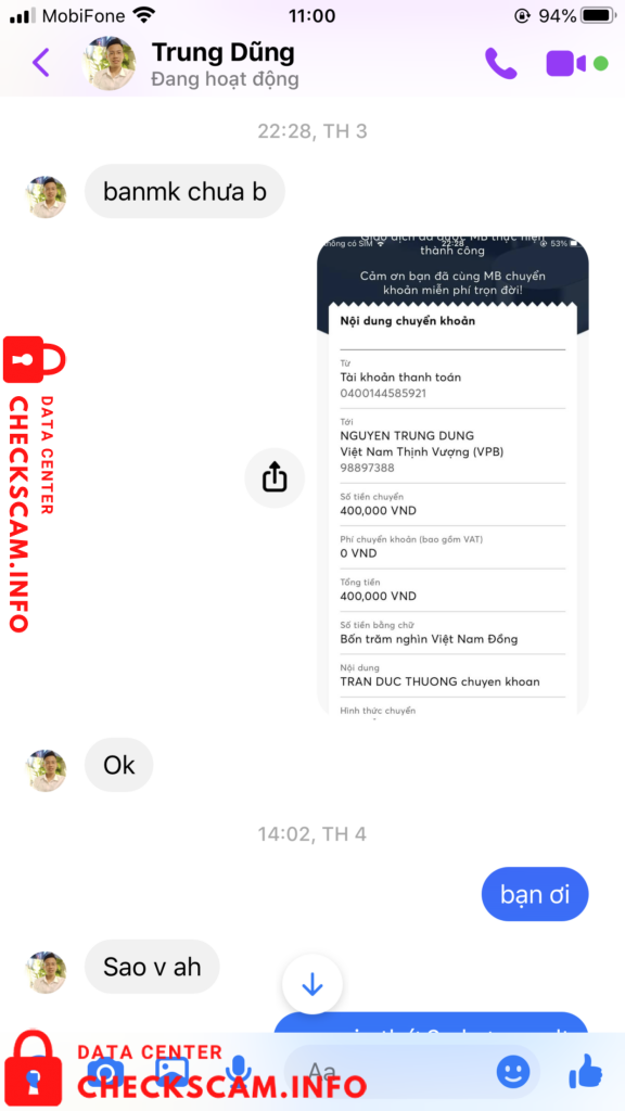 Preuves contre Nguyễn Trung Dũng