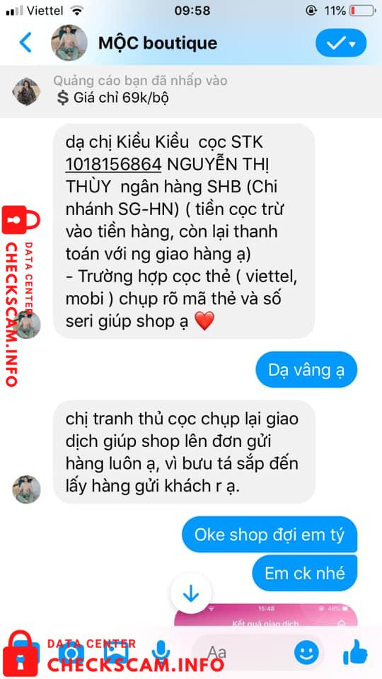 Preuves contre Nguyen Thi Thuy