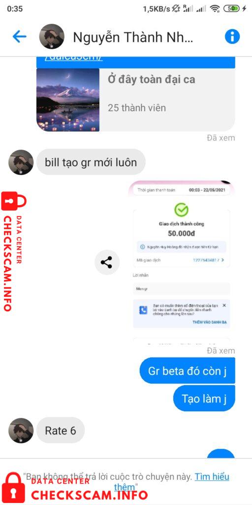 Preuves contre Nguyễn Huy Hoàng