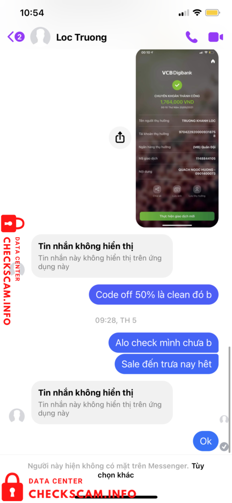 Preuves contre Truong Khanh Loc