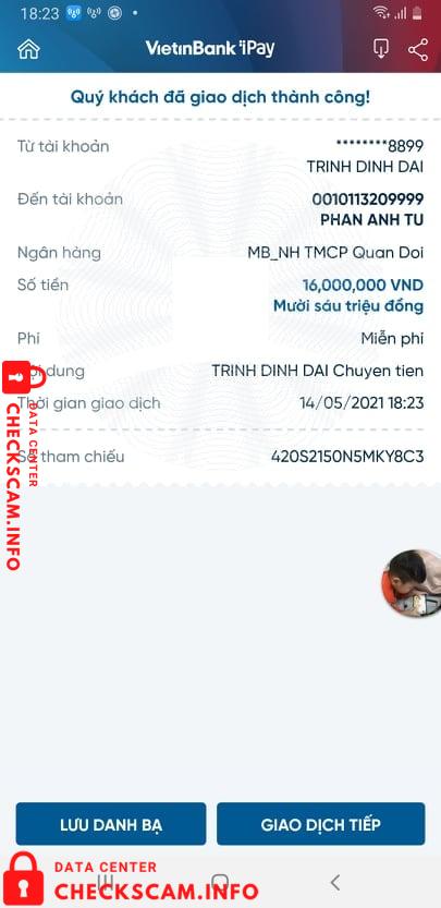 Preuves contre Phan Anh Tu