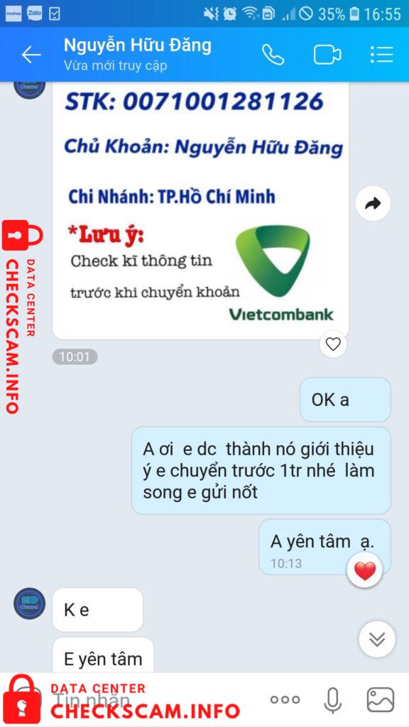 Preuves contre Nguyen Huu Dang