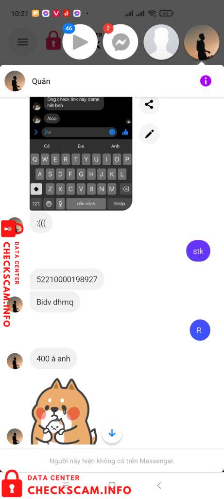 Bằng chứng chống lại Đặng Hoàng Minh Quân
