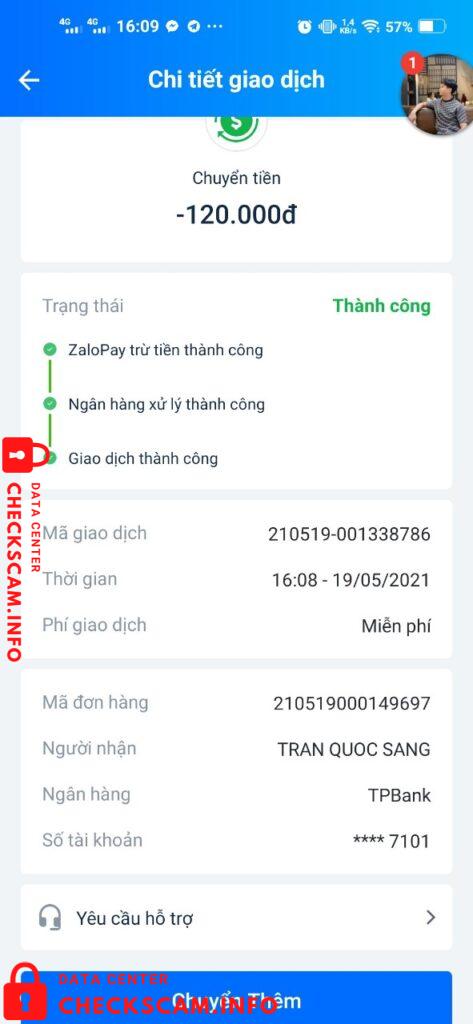 Preuves contre Tran Quoc Sang