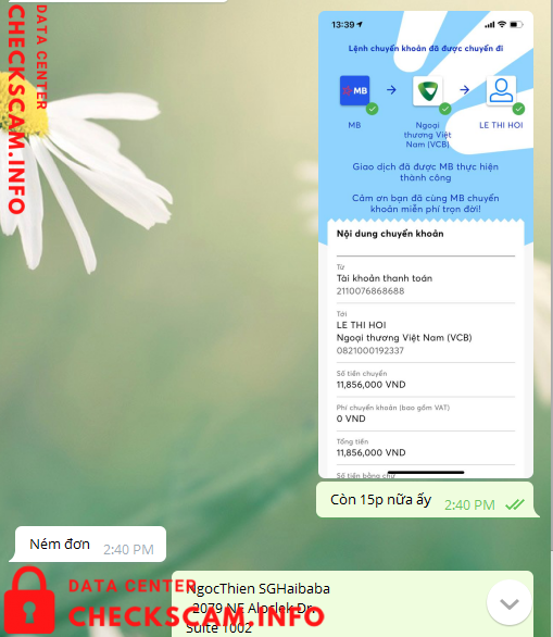 Preuves contre Lê Thị Hợi