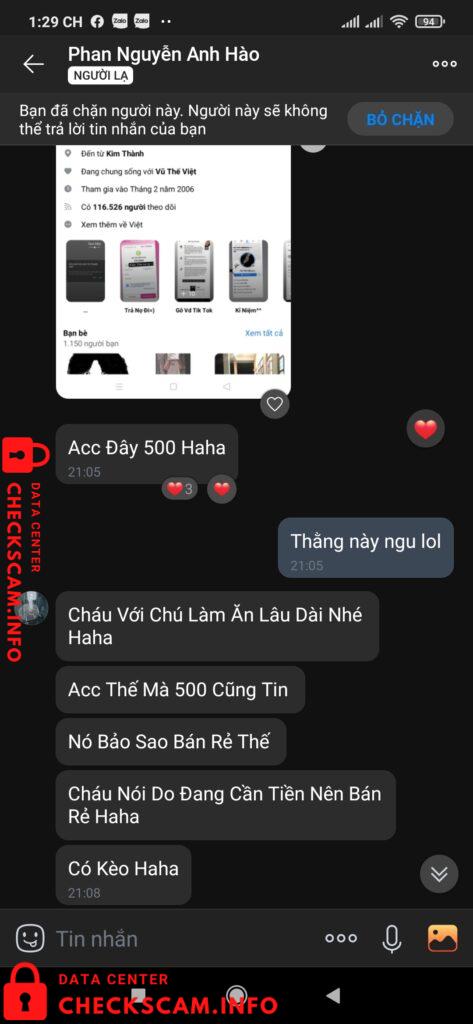 Preuves contre Phan Nguyễn Phi Hùng