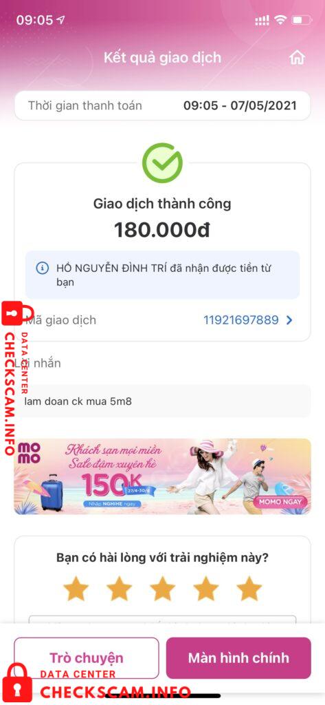 Preuves contre Ho Nguyen Dinh Tri