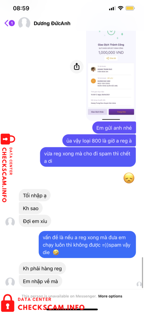 Preuves contre Dương Đức Anh