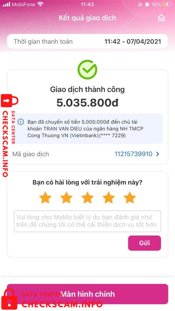 Preuves contre Trần Văn Diệu
