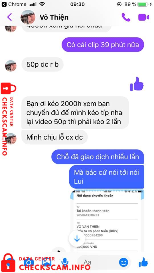 Bằng chứng chống lại Vo Van Thien