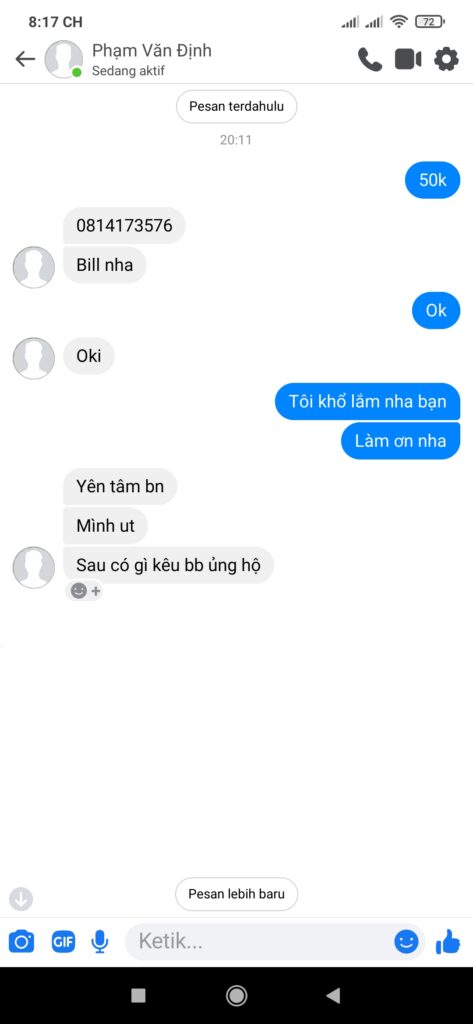 Evidência contra Phạm Văn Định