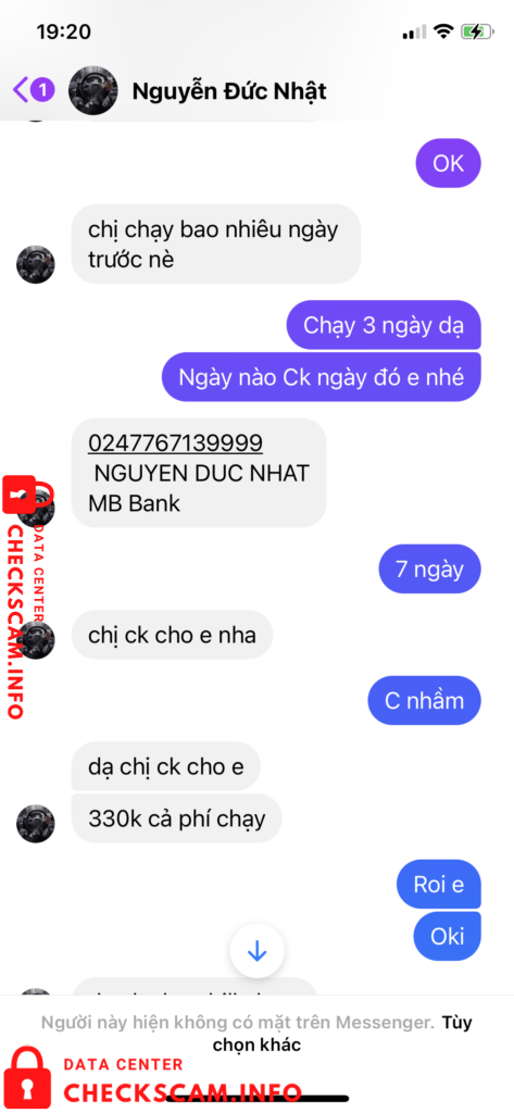 Evidência contra Nguyễn Đức Nhật
