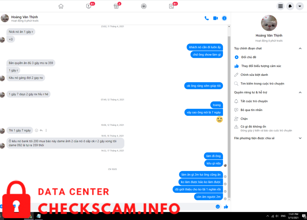 Evidência contra Trần Xuân Thái