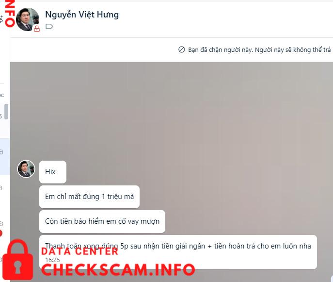 Evidência contra Nguyen Viet Hung