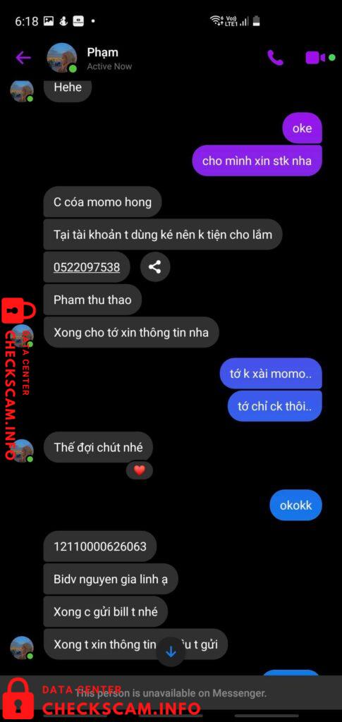 Evidência contra Nguyễn Gia Linh