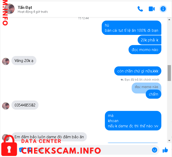 Evidência contra Nguyễn Tấn Đạt