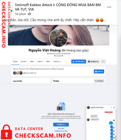 Evidência contra Nguyễn Việt Hoàng